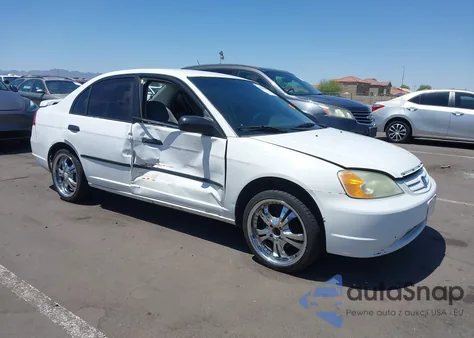 2001 Honda Civic Dx z USA, uszkodzony, nr VIN 1HGES152X1L063818